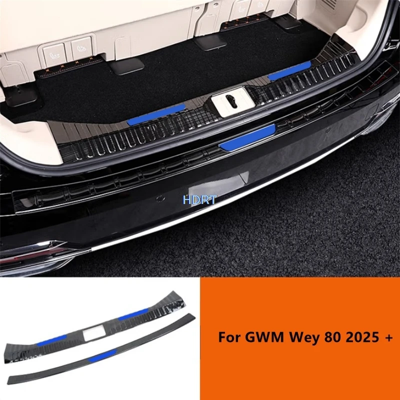 

For GWM Wey 80 2025 + Rear Bumper Trunk Guard Cover Tail Boot Plate Car Style Protector Decoration Accessories Interior Sticker