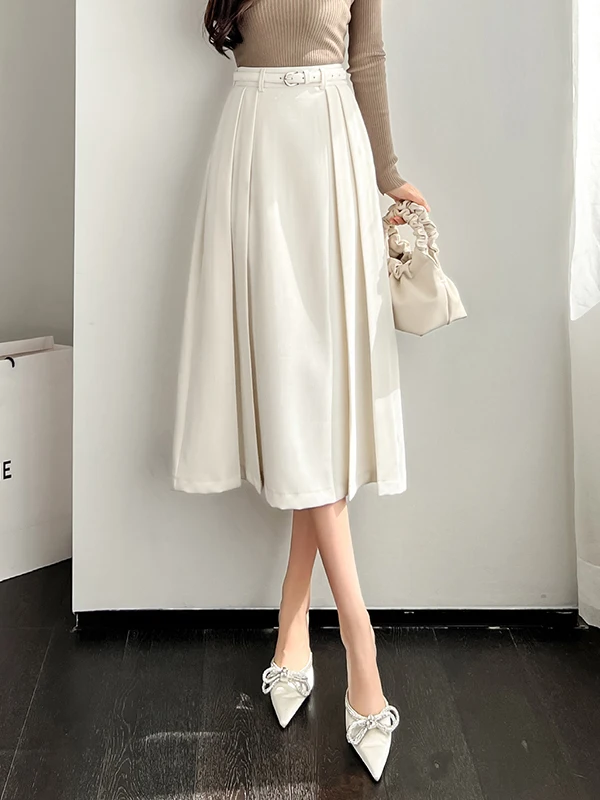 

Новая летняя женская юбка Faion с высокой талией, А-силуэт, с эффектом похудения, молодежная, с большим оборотным подолом, оригинальный дизайн