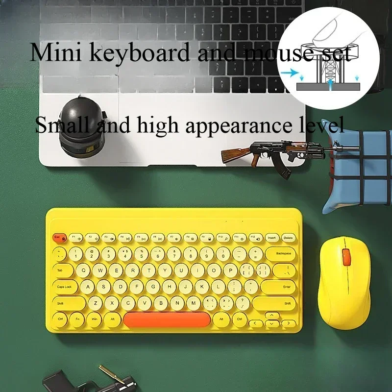 Mini Wireless Keyboard and Mouse Set 2.4G Wireless Gaming Keyboard and Mouse Combination Laptop Macbook Xiaomi PC