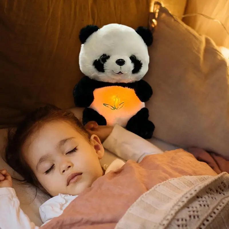 For Refer To Description  Breathing Panda Sleep Buddy Soothing Plush Figure Toys With Breathing Light Sleeping Plush Soft Music