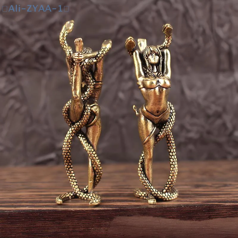 【ZYAA-1】 حلي أثاث من النحاس الصلب للنساء والأفعى مكتب غرفة المعيشة والشاي والحيوانات الأليفة مصنوعات نحاسية زخرفة منمنمة برونزية
