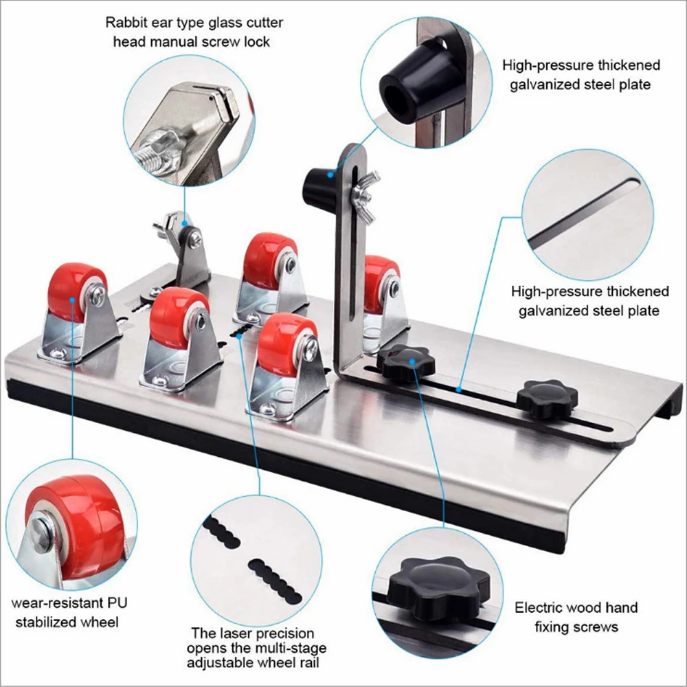 DIY Glass Bottle Cutter Set Adjustable Sizes Metal Glassbottle Cut Machine Crafting Wine Bottles Household Decorations Cutting