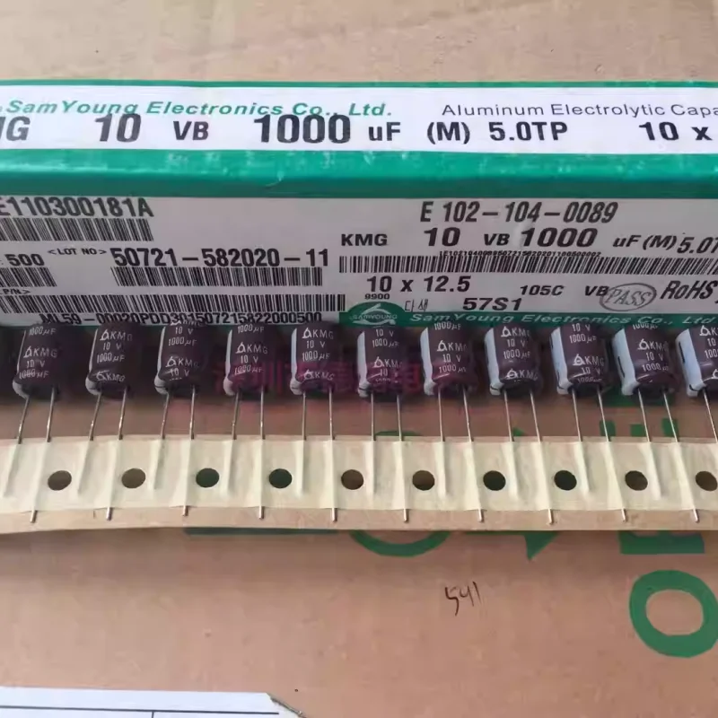 10-100PCS Imported original 10V1000UF 10X12.5 Sanying KMG series 1000UF10V ribbon with 105 degrees