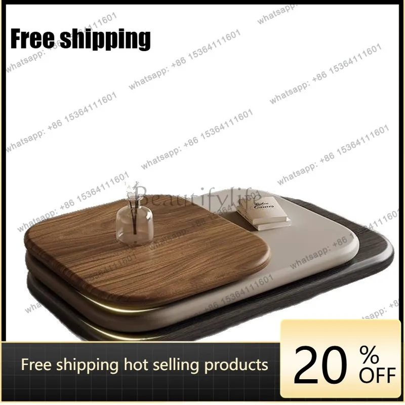 Italian minimalist creative suspended large apartment tea table high sense