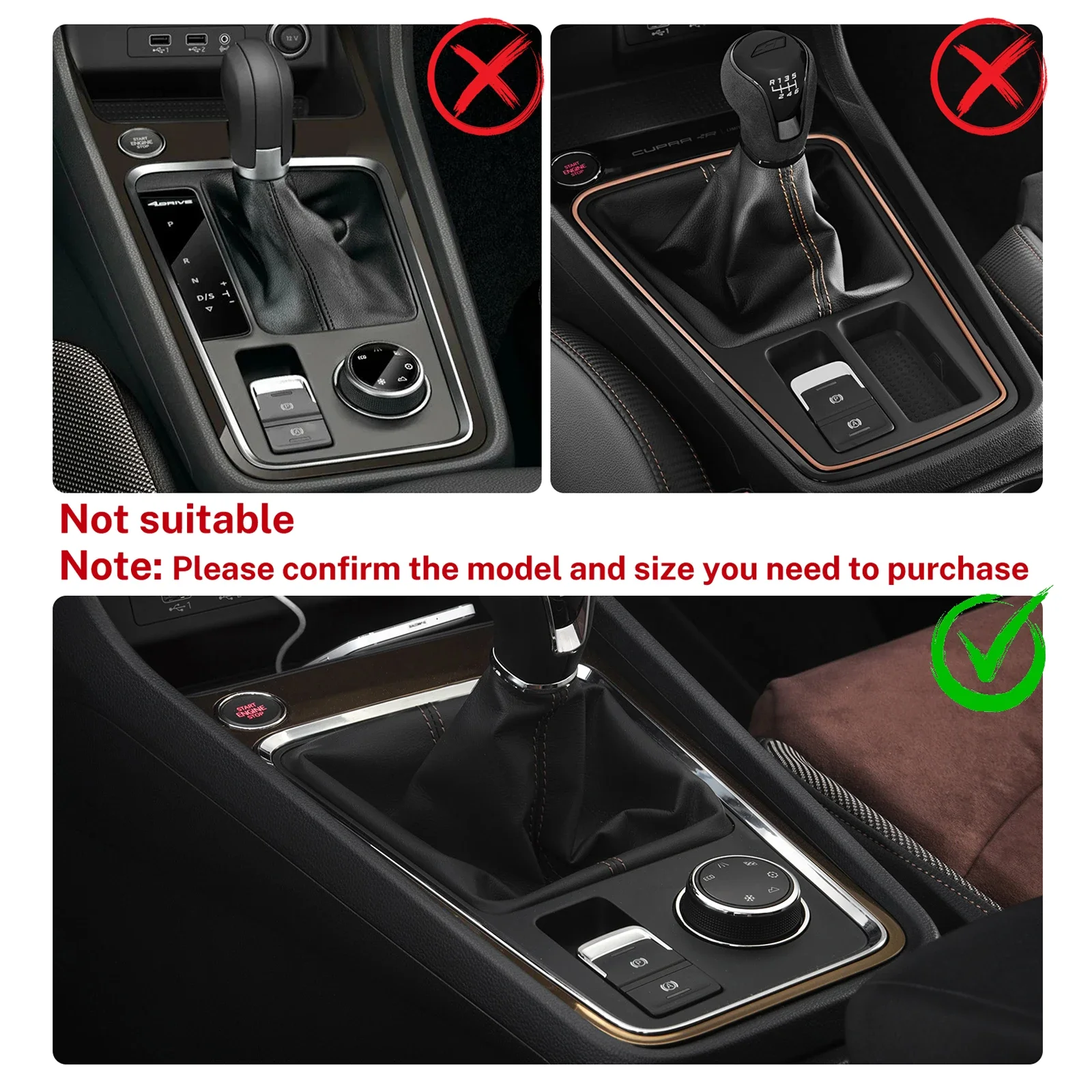 

For SEAT Ateca 5F 2016-2025 For Cupra Ateca 5F 2018-2025 Car Manual Gear Shift Panel Real Soft Carbon Fiber Trim Sticker LHD RH