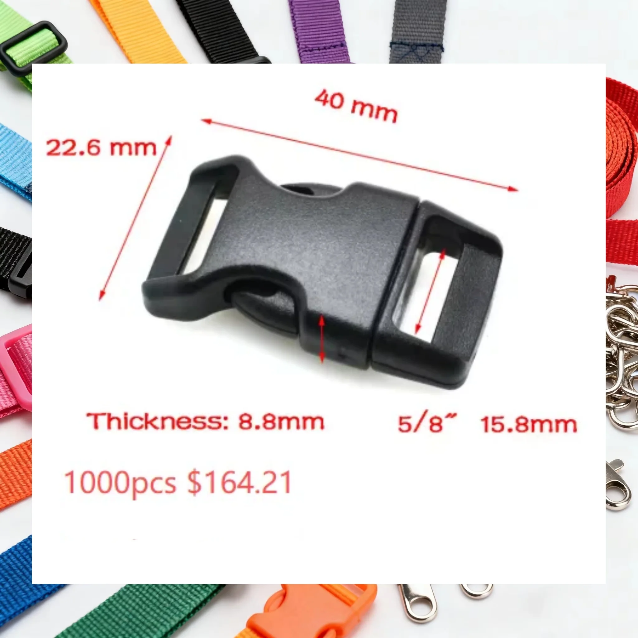 

RoYishi Product Customization Plastic Buckle Metal Hook Buckle Ribbon Rope Buckle Large Quantity Discount
