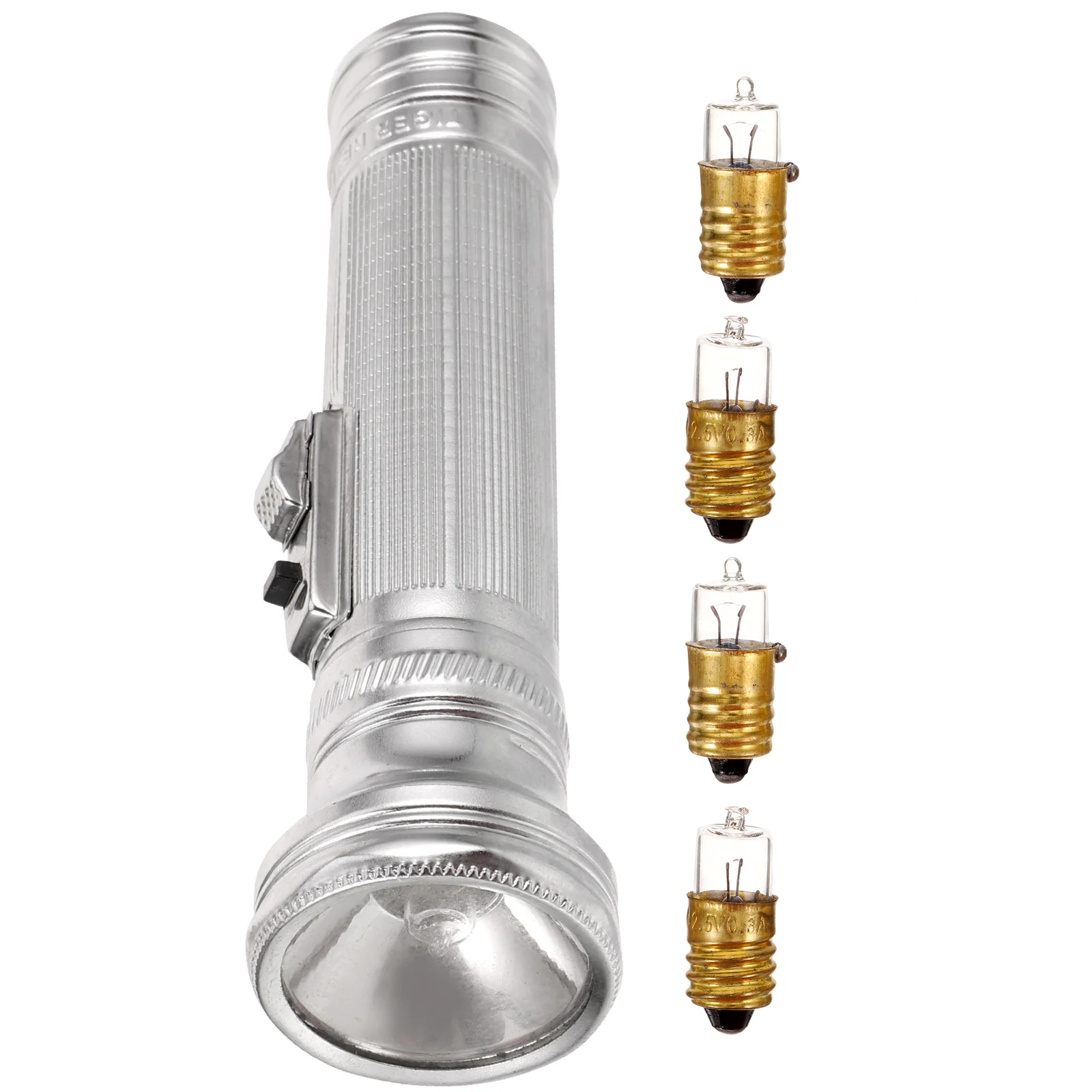 Flashlight Lightbulb Small Outdoor Boundless Metal Vintage Iron Portable for