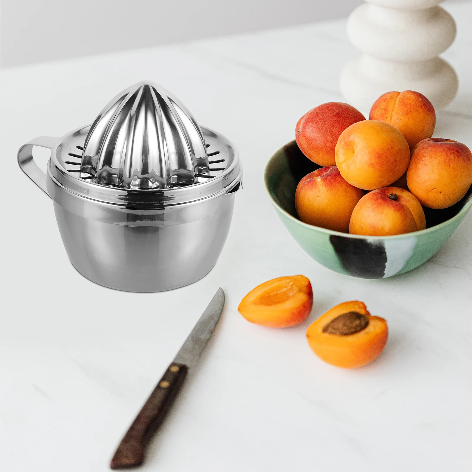 

Lemon Juicer Squeezer Stainless Steel Manual Multifunctional Portable Hand Operated Citrus Juicer Fruit Press Kitchen Gadget
