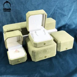 Wholesale of High-end Vintage Jewelry Boxes, Luxurious Suede High-end Proposal Ring Boxes, Pendant Bracelet Packaging Gift Boxes