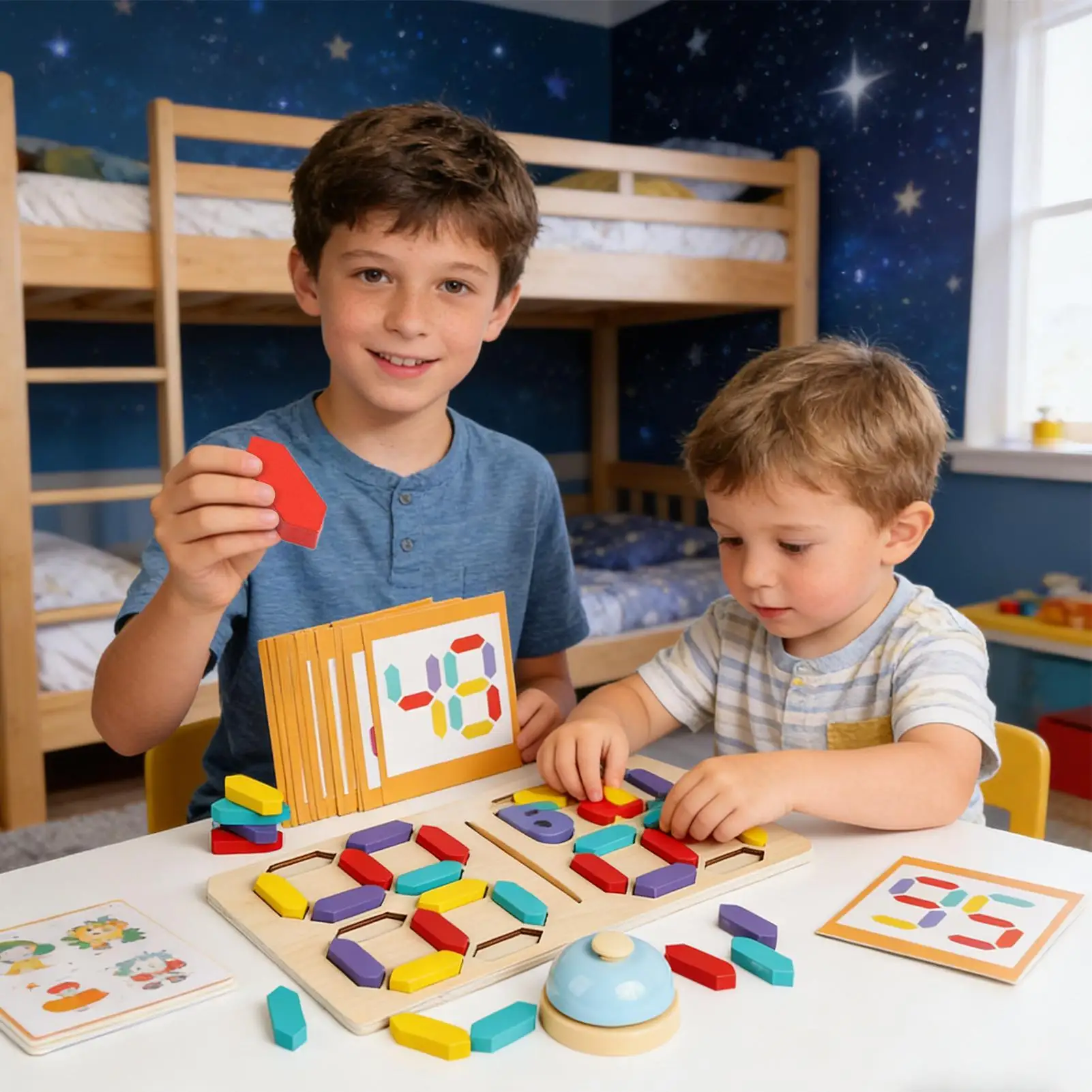 

Wooden Number Puzzle Number Challenge Block Toy Wood Puzzle For Classroom Desk Kindergarten Activity Stocking Stuffer Christmas