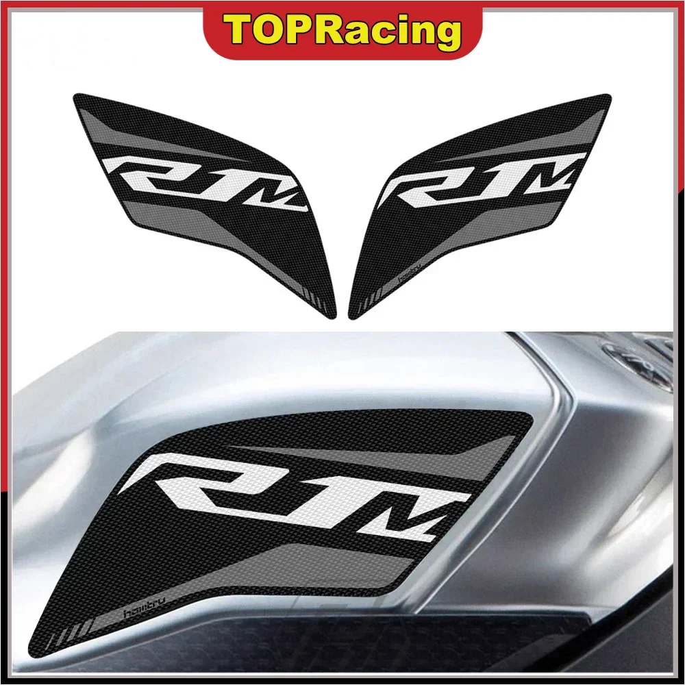 

Motorcycle Side Tank Pad Sticker Protection Knee Grip Mats Accessory for Yamaha YZF R1M 2015-2019
