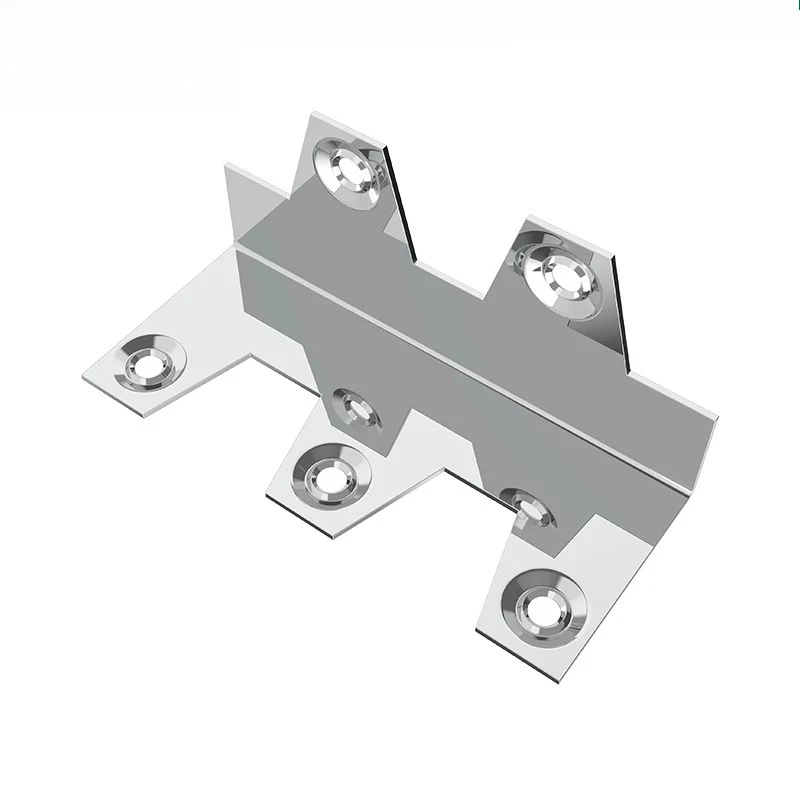 Weiyi 90-degree Right-angle Metal Fastening Connector For Aviation , Color Zinc Corner Clip With Protective Trim