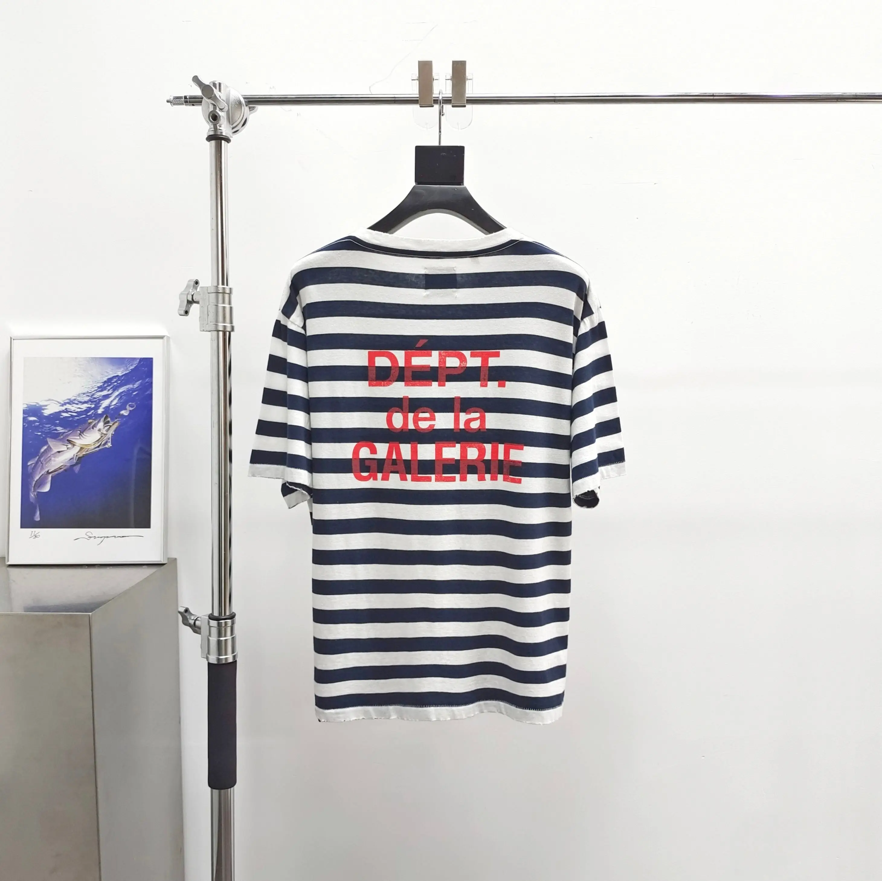 Gallery Dept Red French Blue White Striped Short Sleeve Tee
