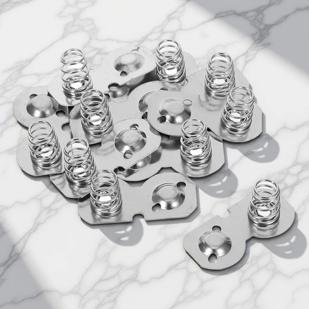 

10Pcs Springs Nickel Plated Semicircle Spring for Remote Controls Electronics Aa Slot