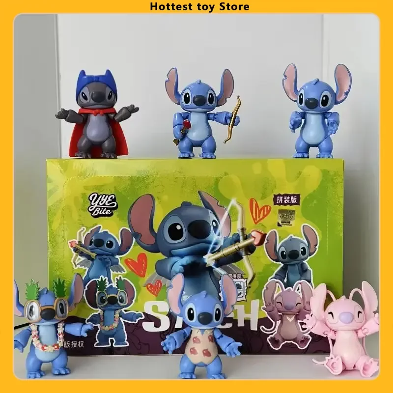 

Disney Stitch Building Складная слепая коробка Лило и Стич Фигурка-головоломка Детская игрушка Суставная подвижная модель Таинственная коробка Подарочная игрушка
