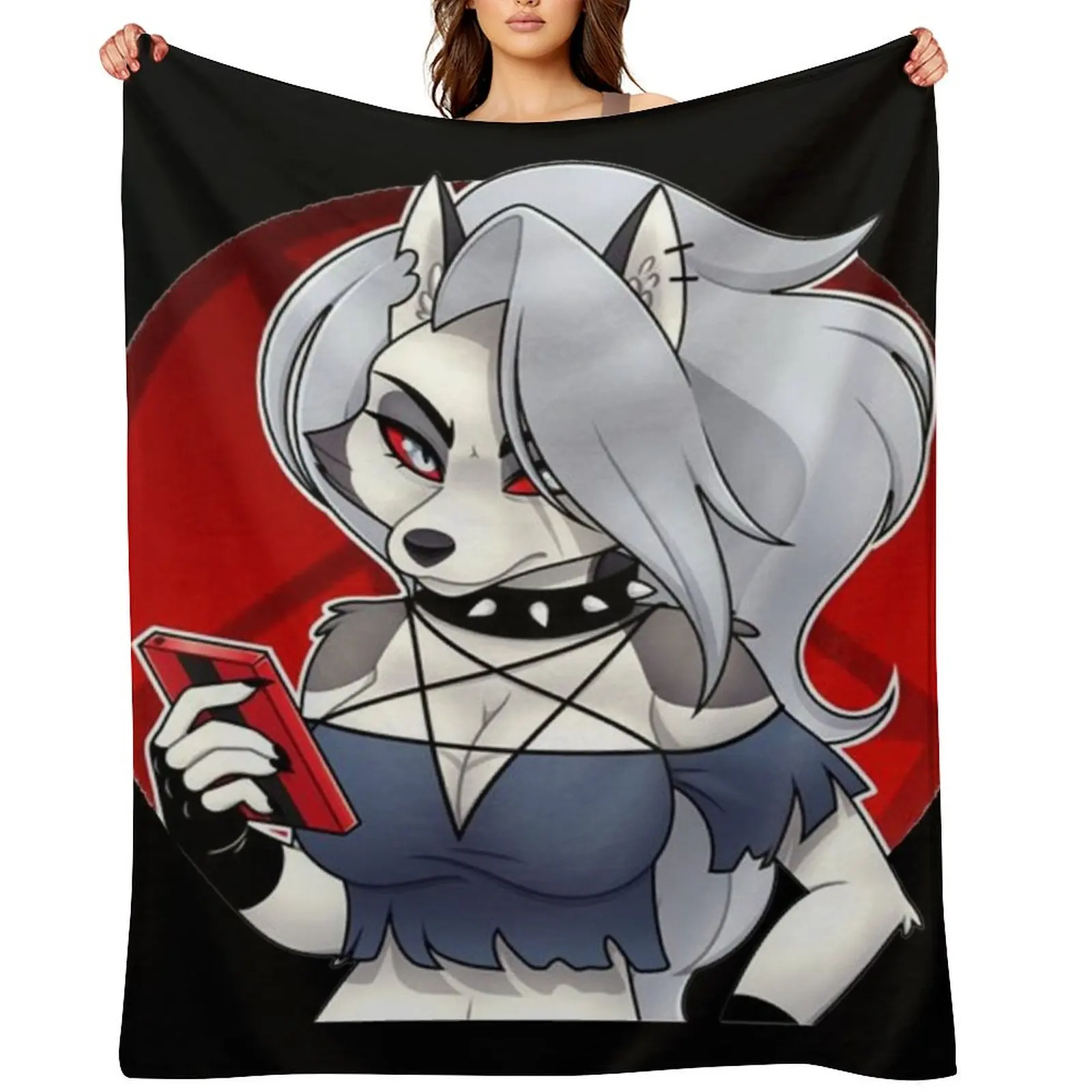 

Helluva Boss Loona Throw Blanket Flannel Fabric Comforter Luxury sofa bed Blankets