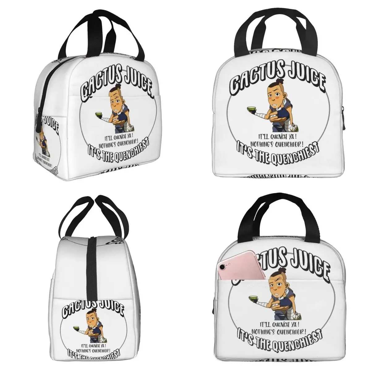 Sokka's Cactus Juice Avatar The Last Airbender Isolierte Lunchtasche für Kinder, Schulkühler, Thermo-Lebensmittelbox, Tragetasche, Lunchboxen