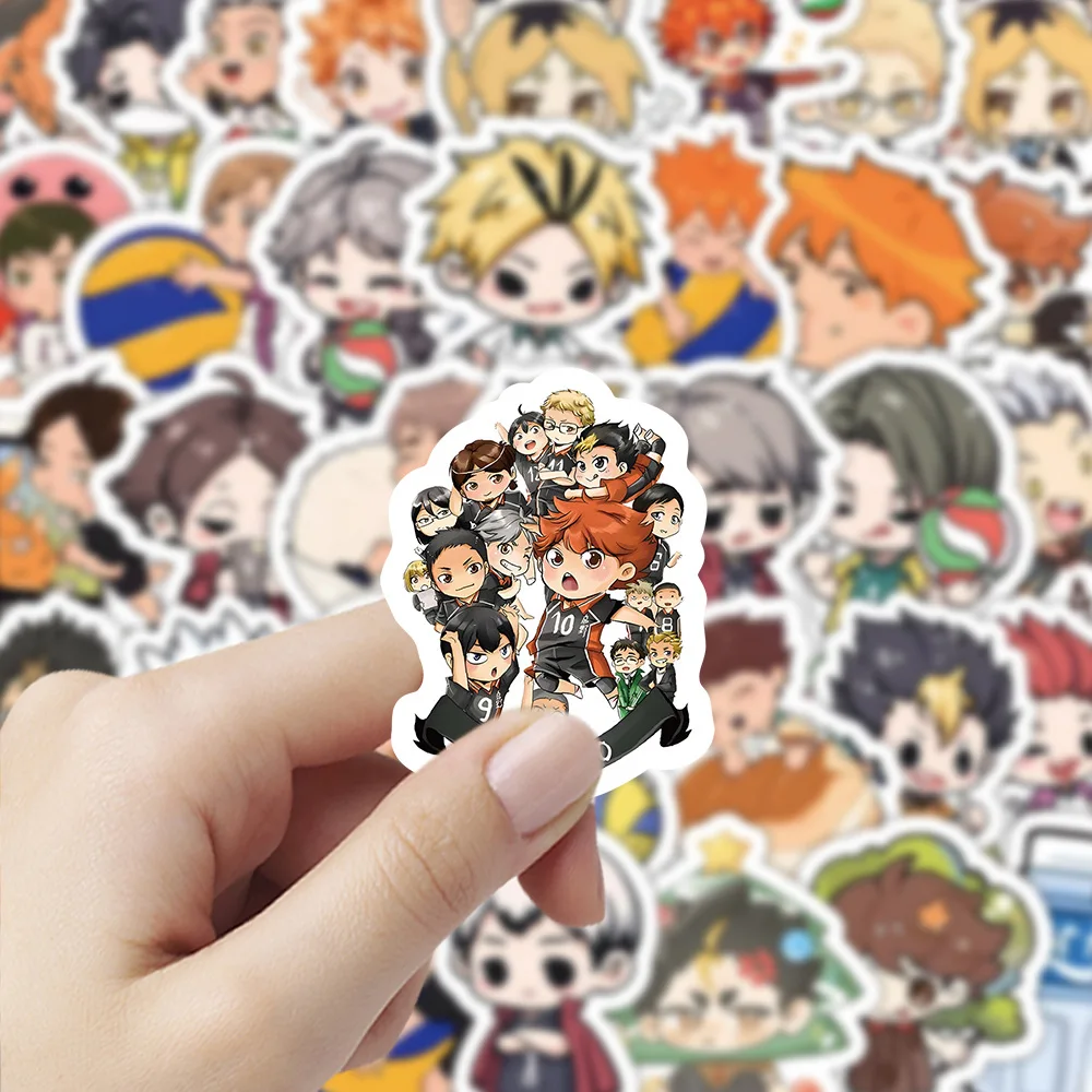 10/50/100PCS Haikyuu!! Cartoon Stickers Sports Animation Graffiti Volleyball Sticker Laptop Phone Guitar Bike Decals Kids Toys