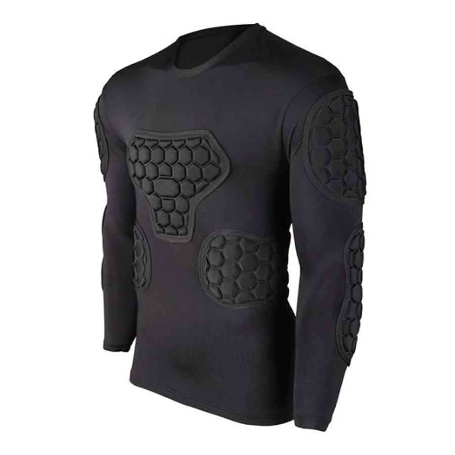 Professional Rugby Football Soccer Goalkeeper Jerseys Armor Uniforms Shirts Jackets Thicken EVA Sponge Elbow Chest Protector