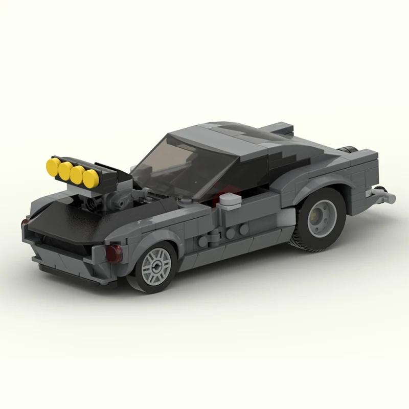 City Car Model MOC Building Bricks Fastback American Muscle Car Modular Technology Children Holiday Gifts Assemble Toys Suit