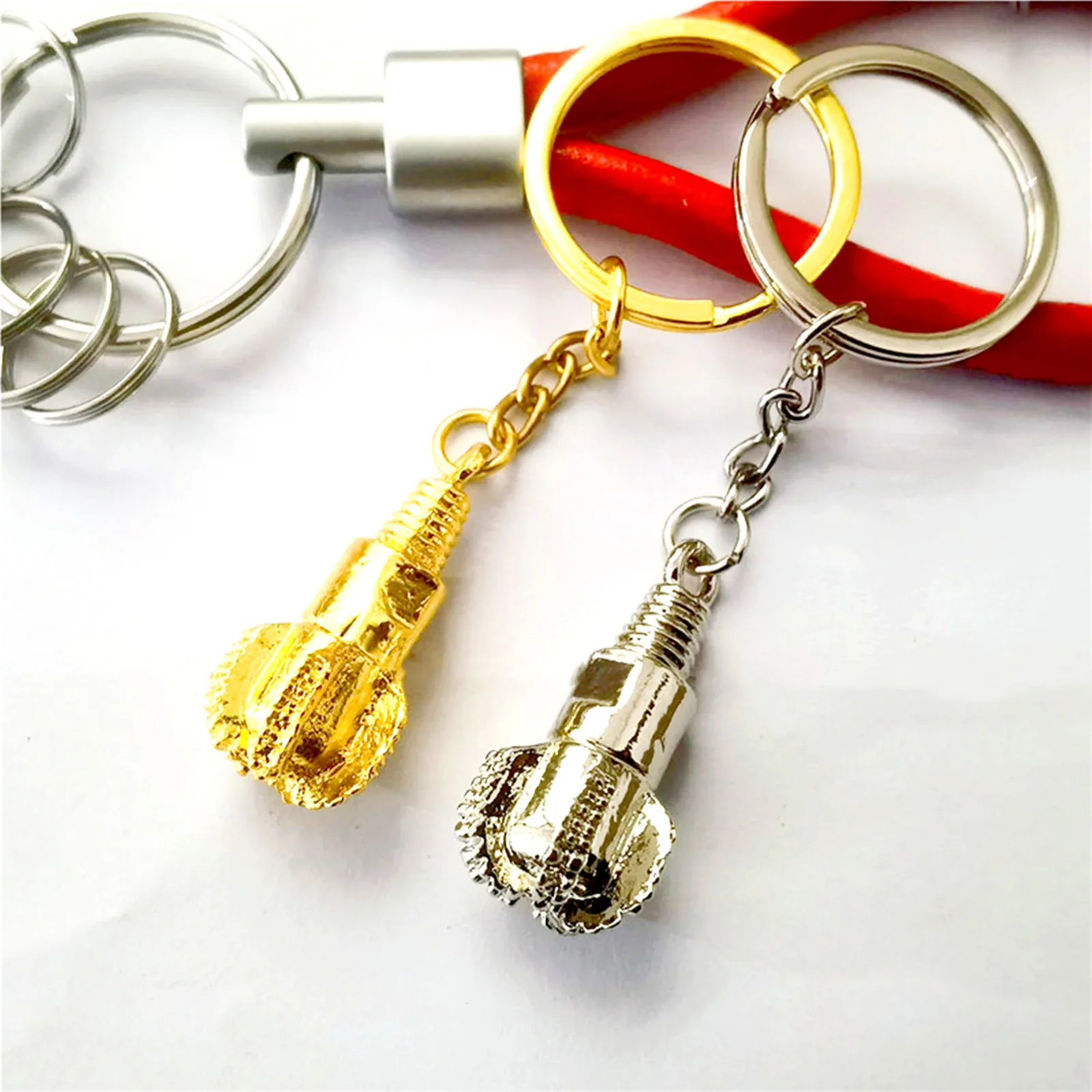 Oil Well Oilfield Gift Drill Bit Keychains Pendant Keyrings Key Holder Gifts for Birthdays Anniversaries Christmas Valentine\'s D