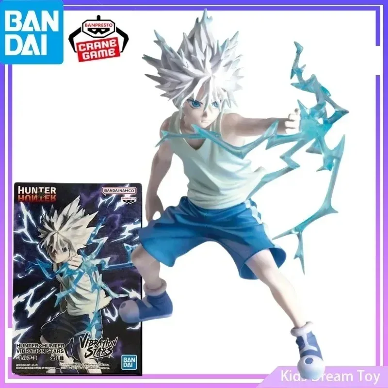 En Stock Original Bandai HUNTER × HUNTER Anime VIBRATION STARS -KILLUA-II figuras de acción juguetes regalos de modelos coleccionables