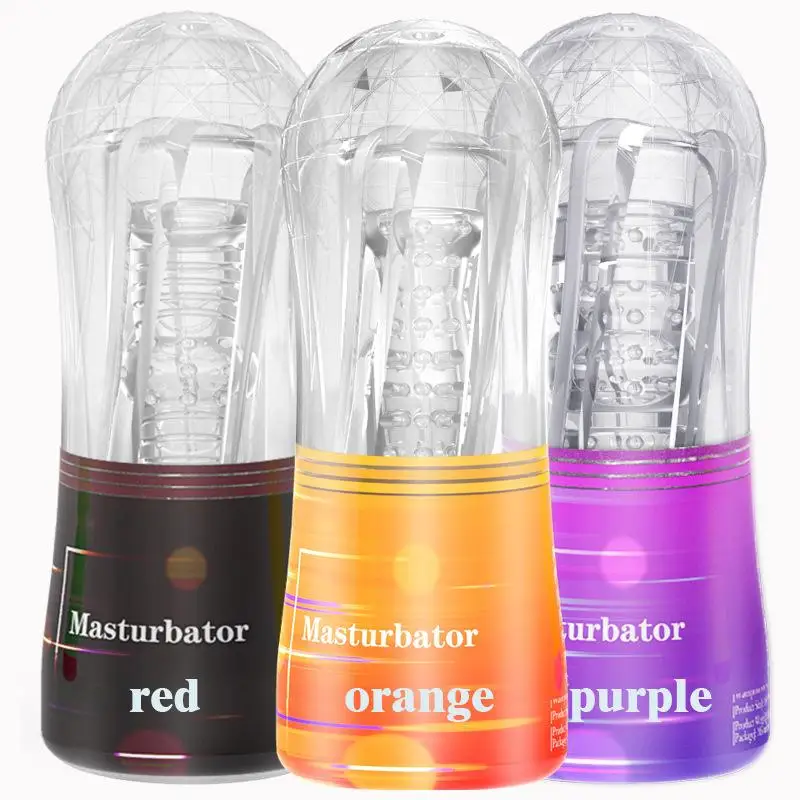 **Male Masturbator Cup Soft Pussy Sex Toys Transparent Vagina Adult Endurance Exercise Adult Supplies Vacuum Pocket Cup For Men view 2