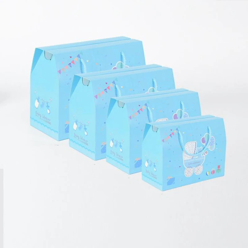 Big Size 10pc Hot Sale Cartoon Birthday party Gift Box Baby Shower Candy Treat Bag Event Party Supplies Chocolate Paper Gift Box