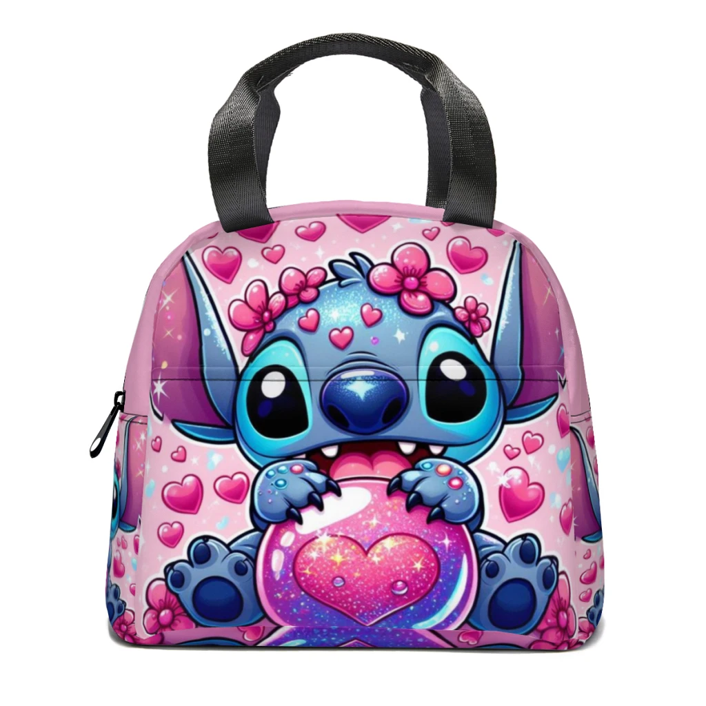 

Stitch Lunch Bag for School Waterproof Picnic Thermal Cooler Insulated Lunch Box Women Kids Tote Bags