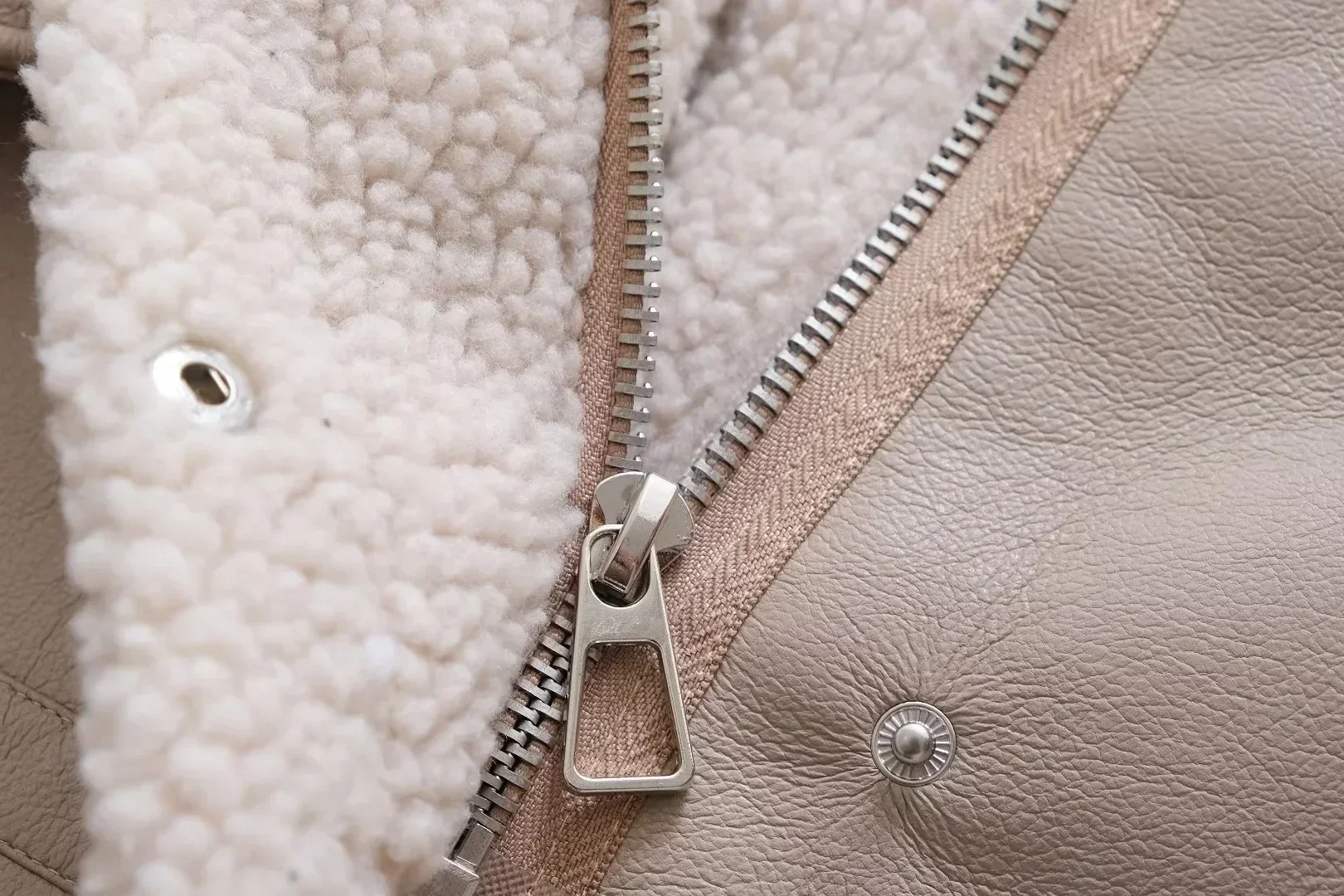 Women Fashion Thick Warm Faux Leather Shearling Jacket Coat Vintage Long Sleeve Flap Pocket Female Outerwear Chic Tops