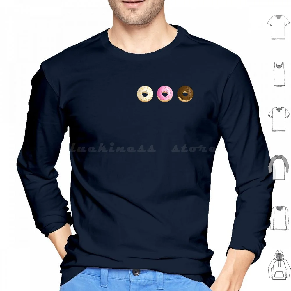 Donut Talk To Me Hoodies Long Sleeve Donut Donuts Sweet Candy Cute Kawaii Food