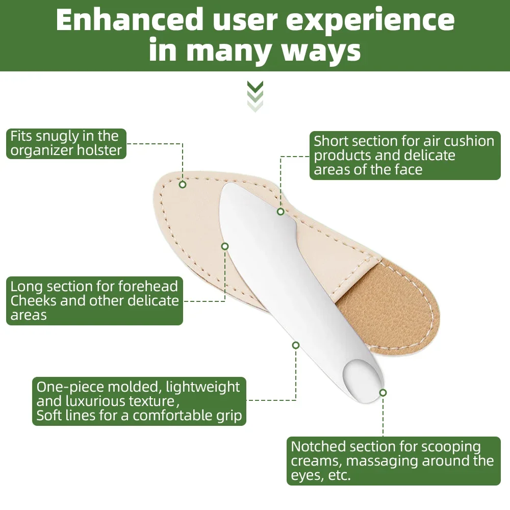 420 in acciaio inox trucco Toner spatola maschera e crema per gli occhi cucchiai bastoncini fondotinta spatola cosmetica strumento in metallo con una borsa