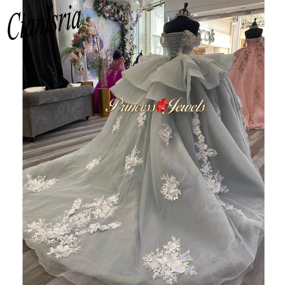 Quince anera Kleider 2024 Spitze Applikation Mexiko Vestidos de 15 Años 3d Blumen süß 16 Geburtstags feier Miss Gala