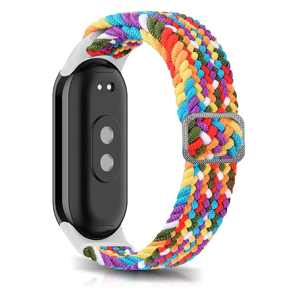 Strap for Xiaomi Mi Band 8 Elastic Nylon Braided Solo Loop Adjustable Replacement belt Watchband correa Miband 8 NFC bracelet