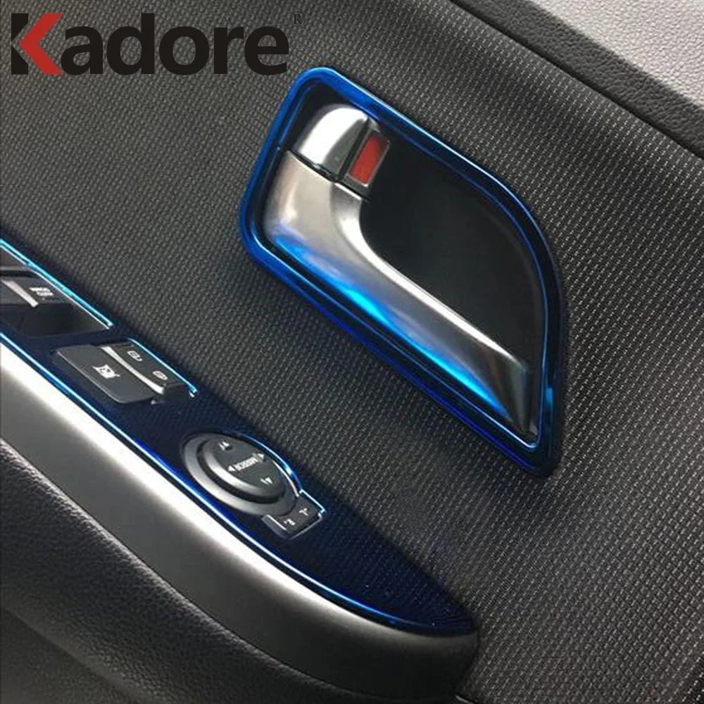 Interior Accessories For Kia Rio 4 X-line 2018 2019 Stainless Steel Car Inner Door Handle Bowl Cover Molding Trim Sticker 4pcs