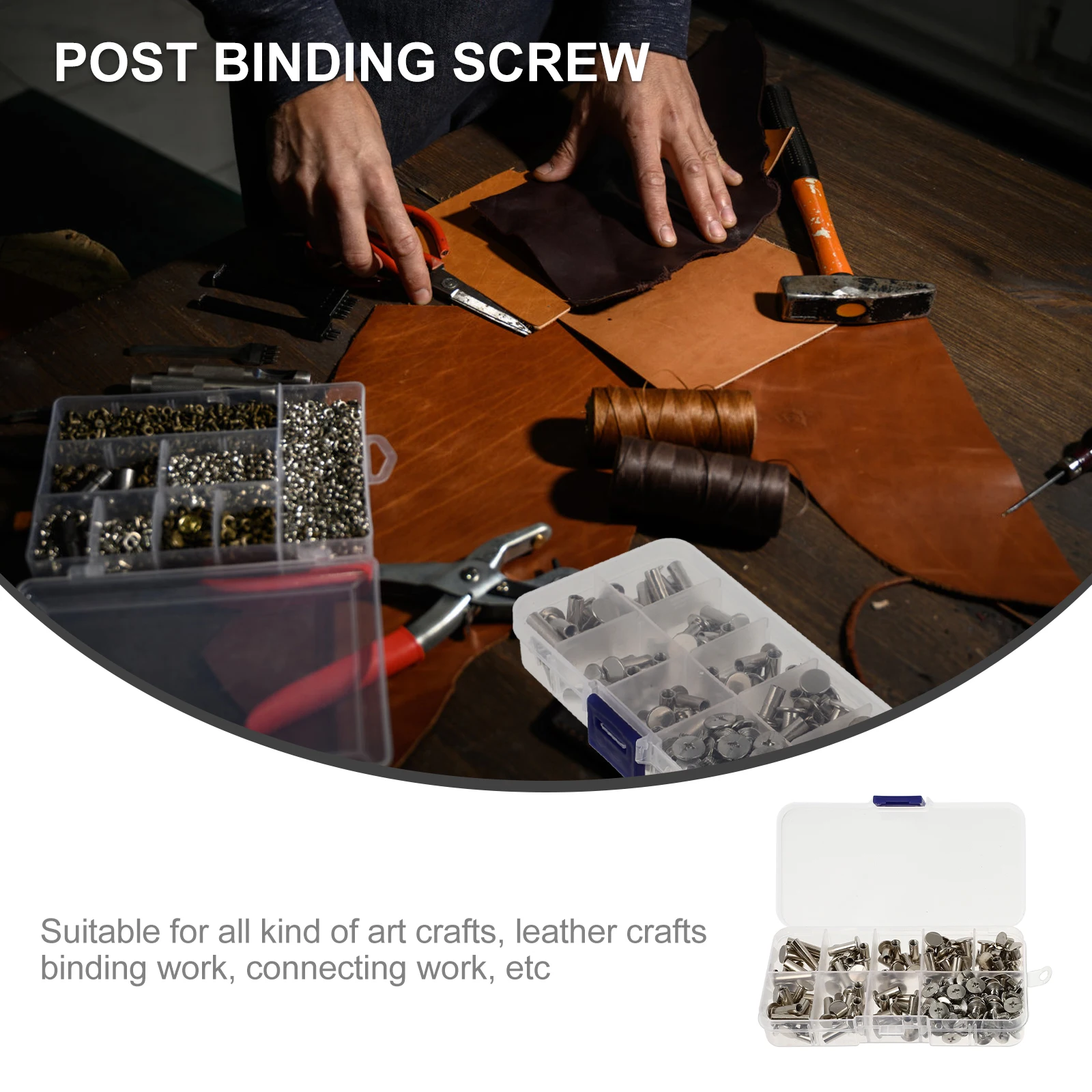 

Stainless Steel Rivets Screw Scrapbook Blinding Binding Kit Snap Screws Photo Album