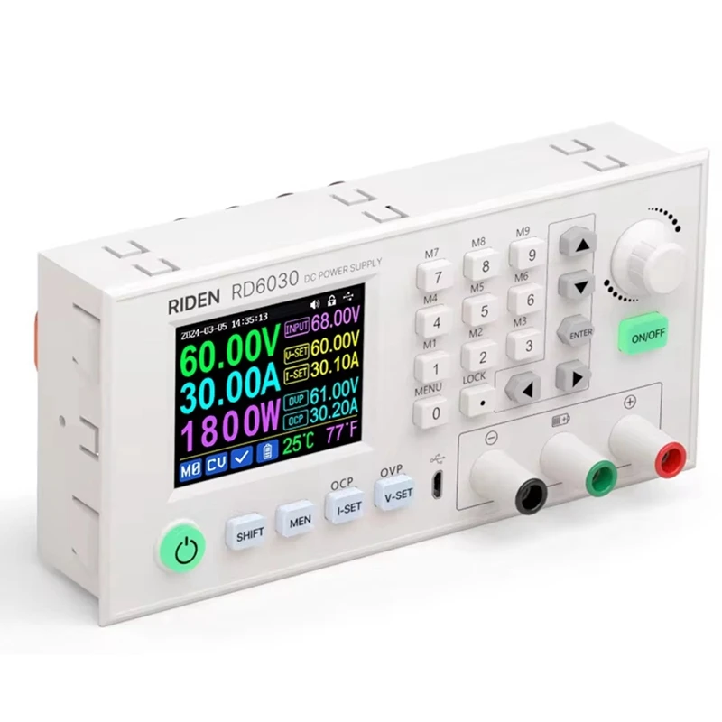 RD6030W 60V 30A DC Adjustable Stepdown Voltage Bench Regulated Power Supply Buck Converter Battery Charging&1500W PSU