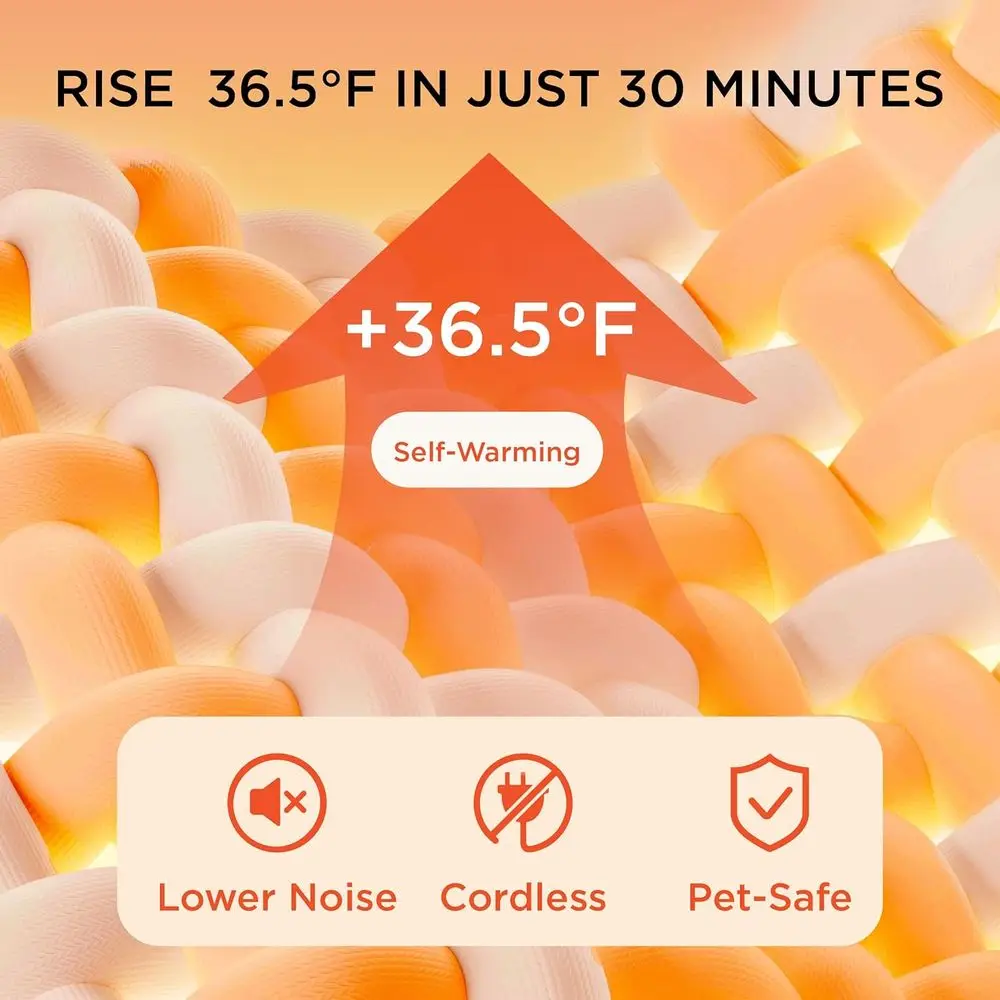 セルウォーミングドッグベッド 大型犬用 - 取り外し可能で洗えるカバー付きの快適な子犬用ベッド、整形外科用エッグクレート型ペットマット、適切なサイズ