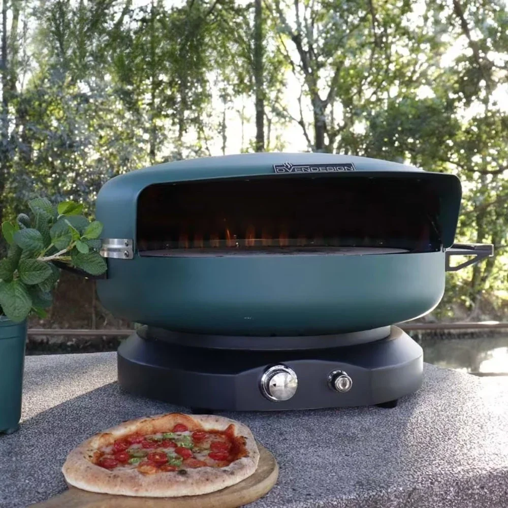 New Design 19 Green Gas Pizza Oven Outdoor for Household Camping Portable Cooking