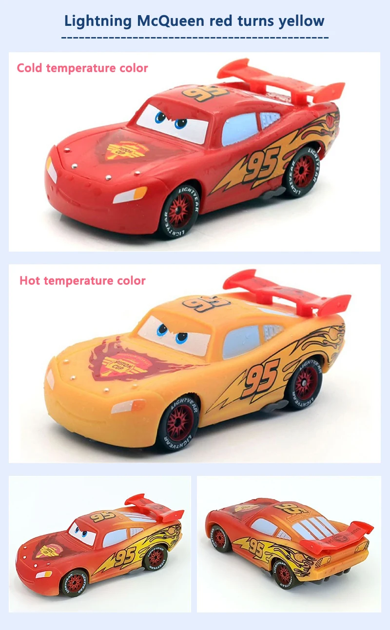Spielzeugautos Farbwechselserie Lightning McQueen Doc Hudson Plastik-Druckgussmodell Piston Cup Rennwagen Spielzeugautos – Detail 7