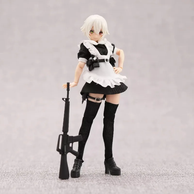 

In Stock 1/12 Scale 99S Series Action Figure Classics Maid Dress Uniform Set Clothes Model for 6'' Female Soldier Body Decor