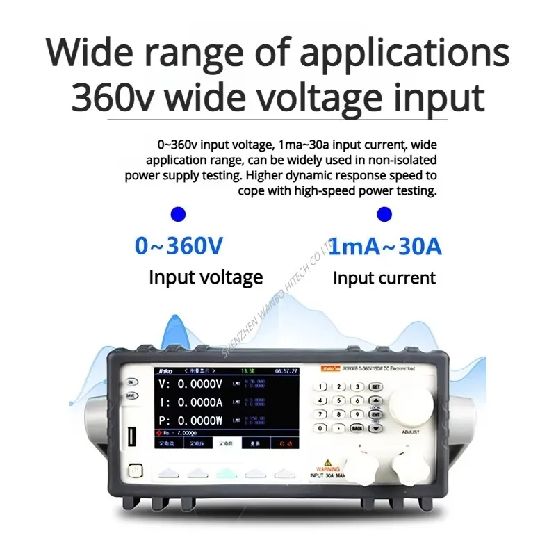

Jk9930b Electronic Load 360V Wide Voltage Input Versatile Electronic Load for Broader Application Range