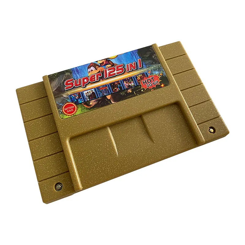 Super 125 in 1 Classic Collection For Super NES Game Cartridge,For 16 Bit SNES Classic Game Console-40 Save Games-2G Hot-NTSC