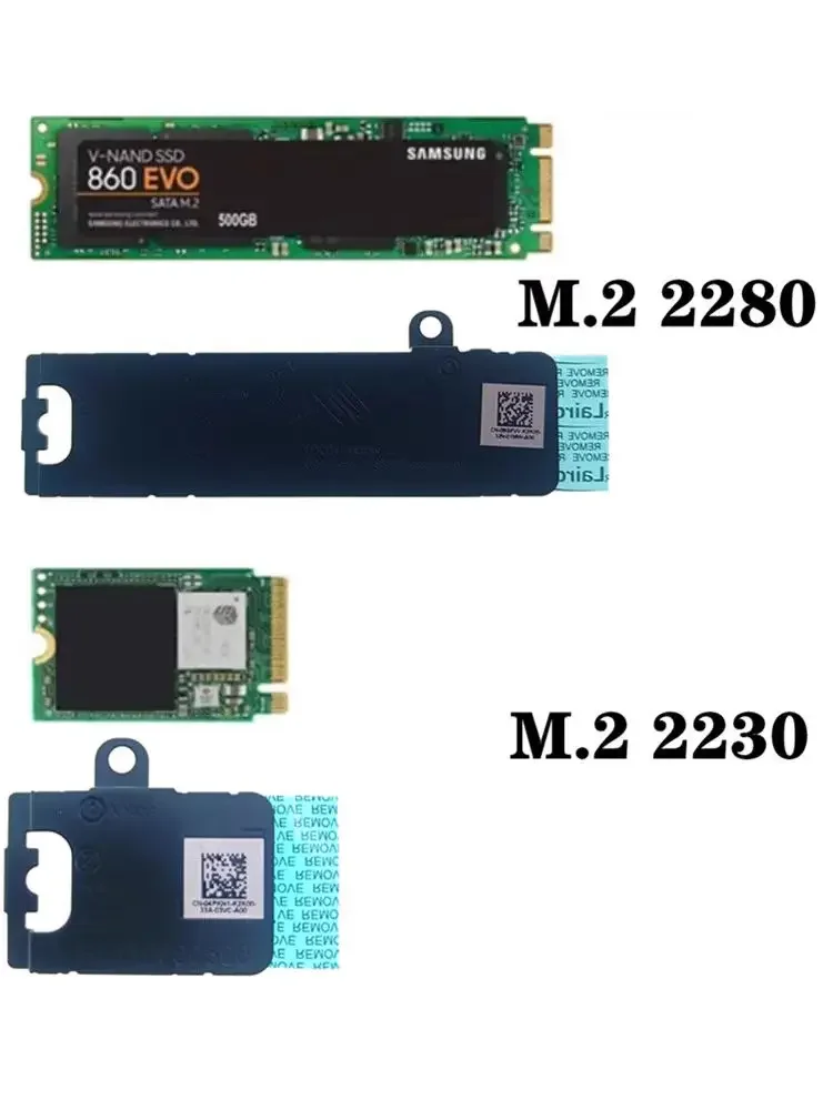 

Для Dell G15 5530 5531 5535 G16 7630 7635 M2 2230 2280 SSD-радиатор Кронштейн SSD Радиатор 04PKN1 06GFVV 0X8GH8