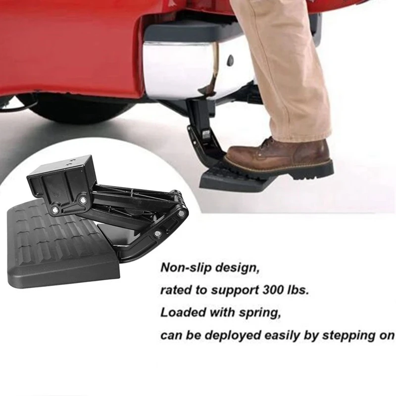 Bed Step Retractable Footrest Kits PT392-34140 For Toyota  Truck 2014-2021 Bed Bumper Foot T-Step Folding