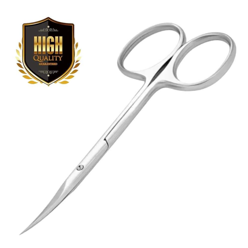 

Cuticle Nail Scissors Stainless Steel Sharp Curved Multi-Purpose Beauty Scissors Manicure Cutter for Nails Eyebrow Eyelash