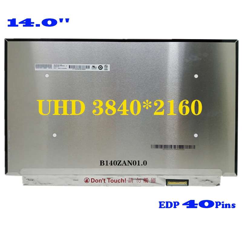 

14.0" LP140UD1-SPA1 B140ZAN01.0 Non-touch Display Panel UHD 4K 3840*2160 Laptop LCD Screen 40 Pin