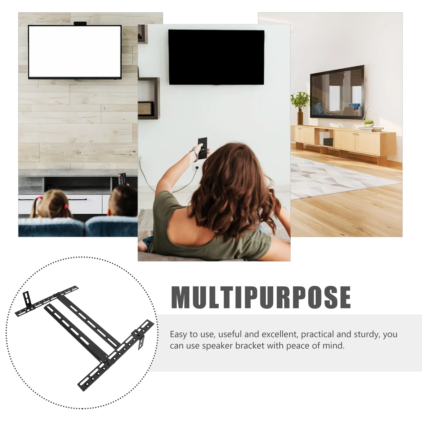 

1Set Speaker Mounting Bracket Universal Heavy Duty Metal Speaker Holder for Home Bar Club Stand Stand Universal