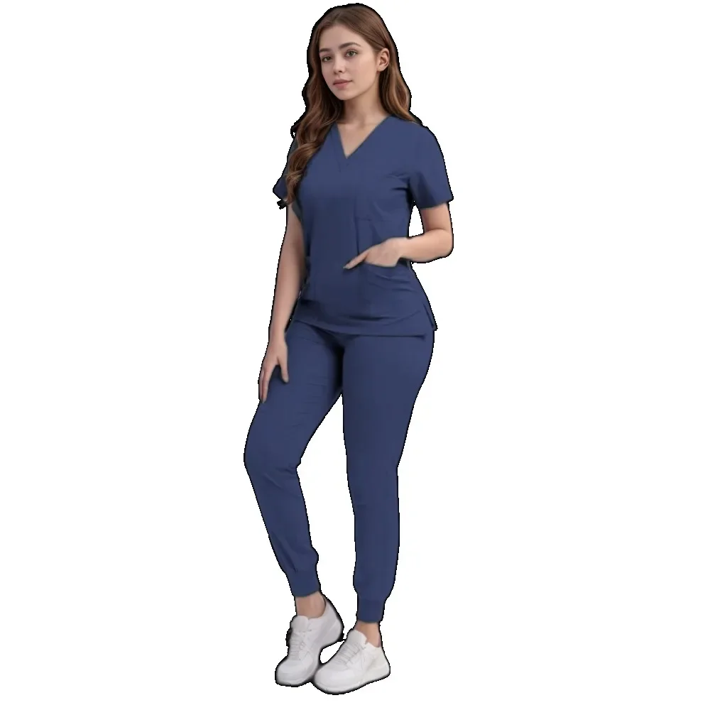 Multicolour High Elasticity Soft Doctors Scrubs Sets Female Clinical Uniform Tops and Scrub Joggers Beauty Salon Spa Uniform