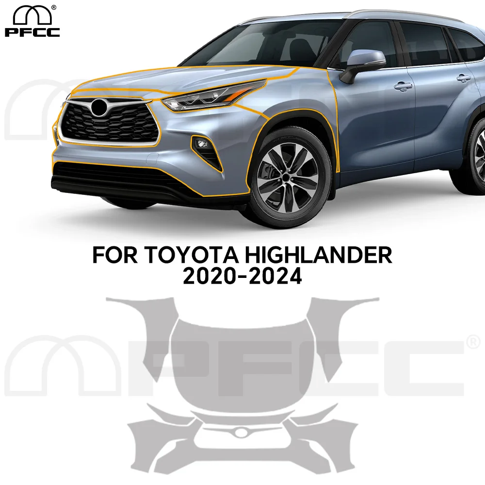 

Anti-Scratch TPU Paint Protection Film For Toyota Highlander 2020-2025 Pre-cut PPF Car Body Clear Bra Resistant Invisible Cover